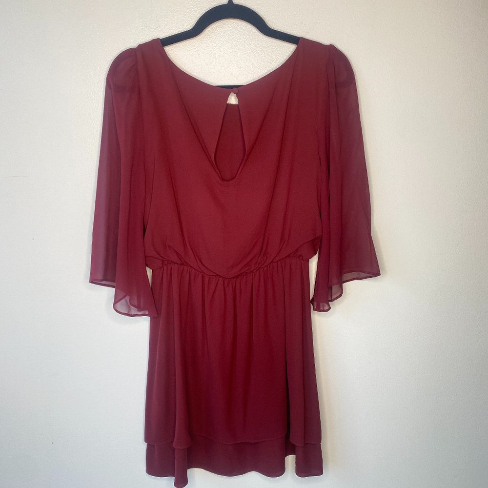 Alice + Olivia Burgundy Cocktail Dress